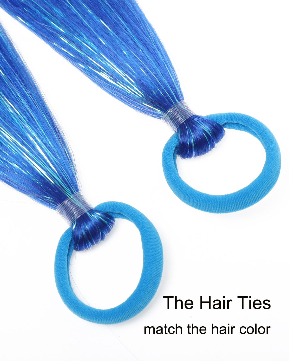 Amazon.com : Colored Hair Extensions Royal Blue Ponytail 