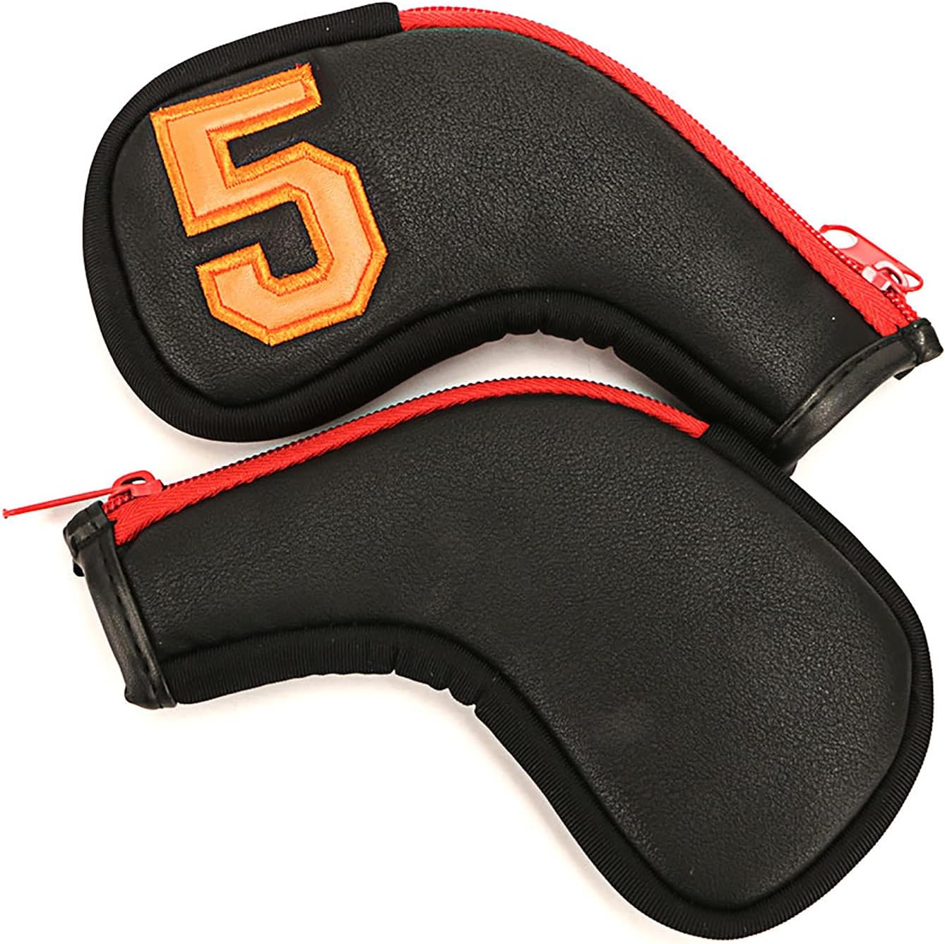 HB1 10 Pcs/Set Golf Club Head Covers,Waterproof PU Material Zipper Closure Color Numbers, Fit All Clubs Both Men and Women Can Use