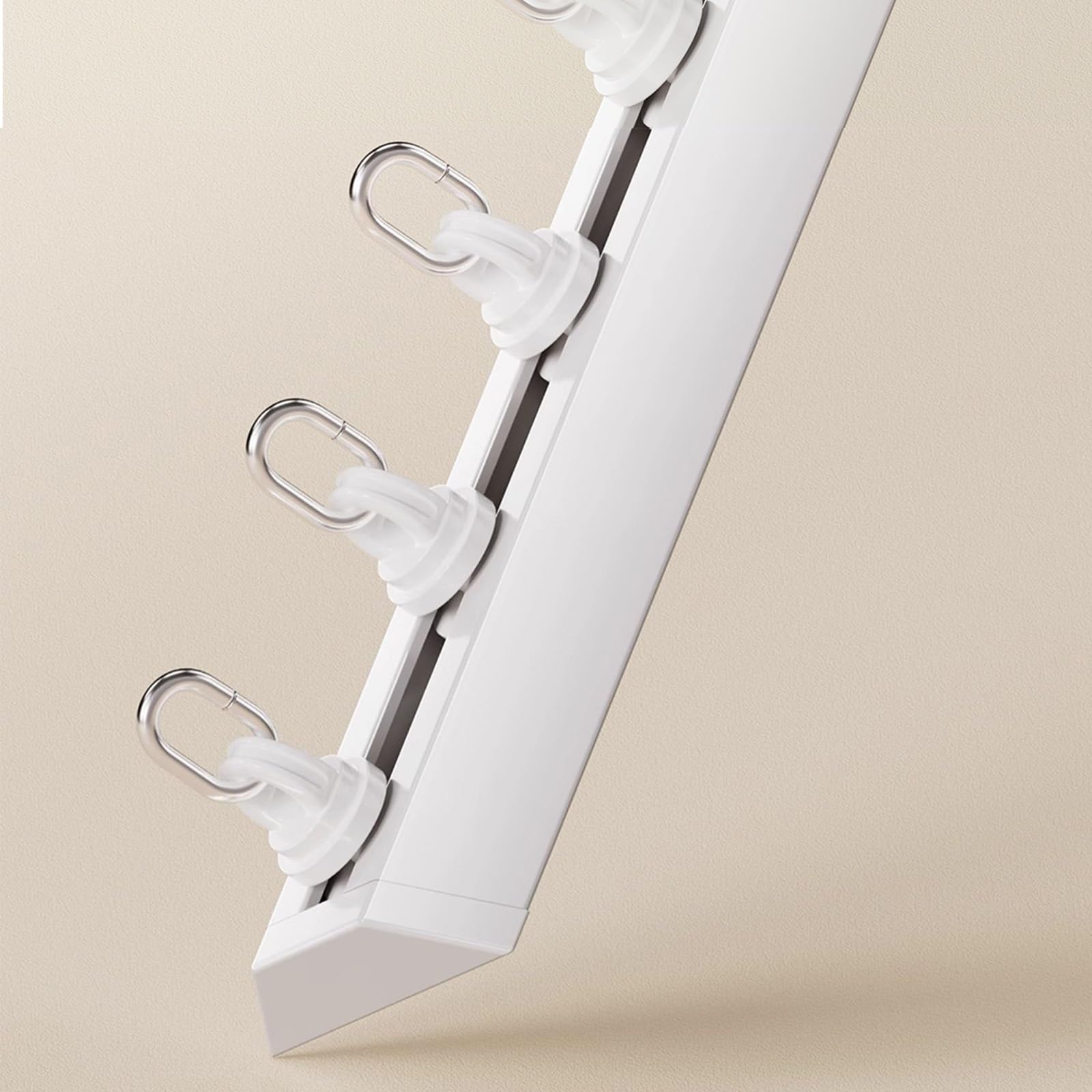 Tringle à rideau autocollante sans perçage pour plafond ou mur - Tringle à rideau adhésive de 5 m - Facile à installer - Noir - Parfaite pour la décoration de la maison