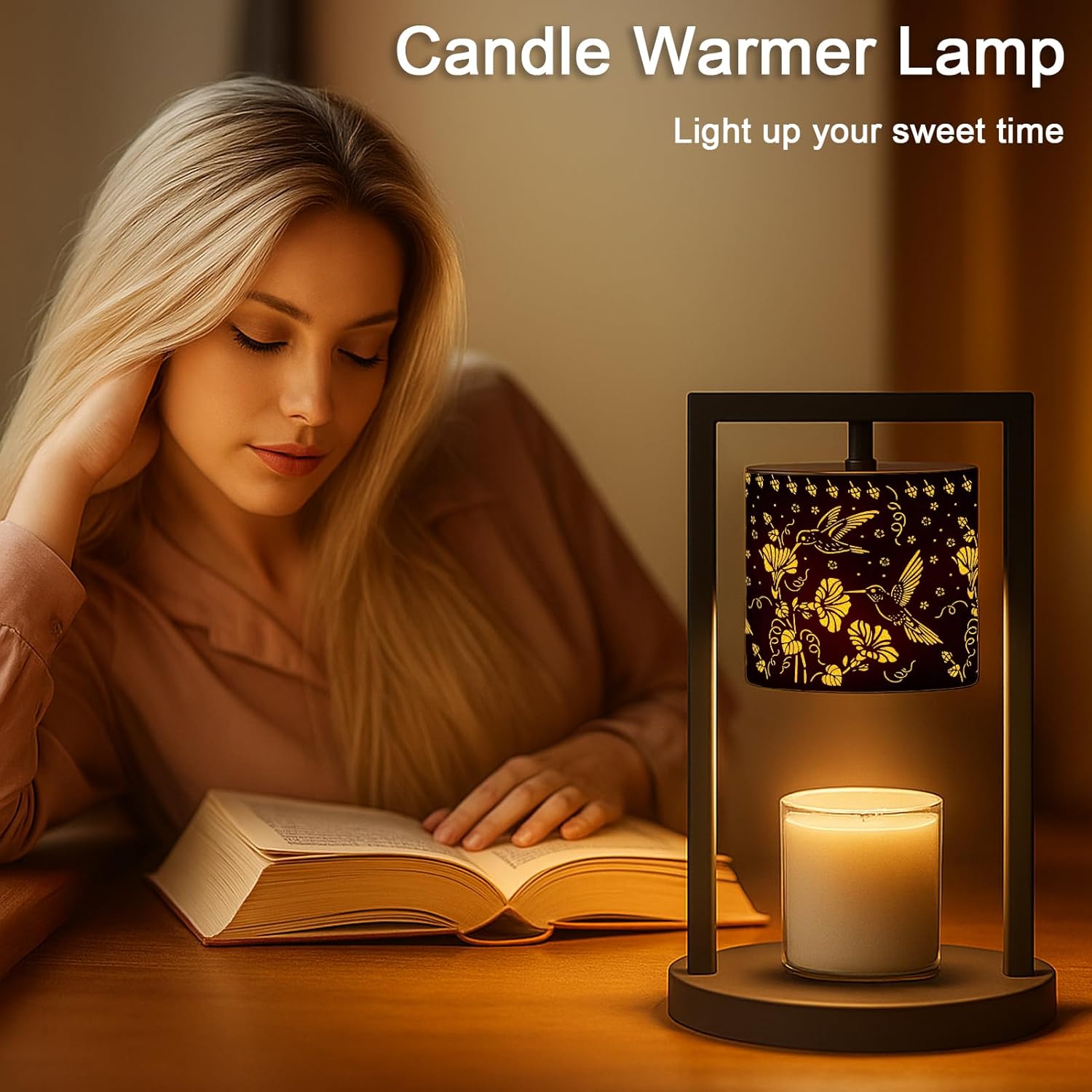 Candle Warmer Lamp with Timer Wax Melt Warmer for Scented Jar Candles Candle Lamp Warmer Gifts for Mom Christmas Gifts, House Warming Gifts New Home Office Dorm Room Fall Decor (Hummingbird) - Image 6