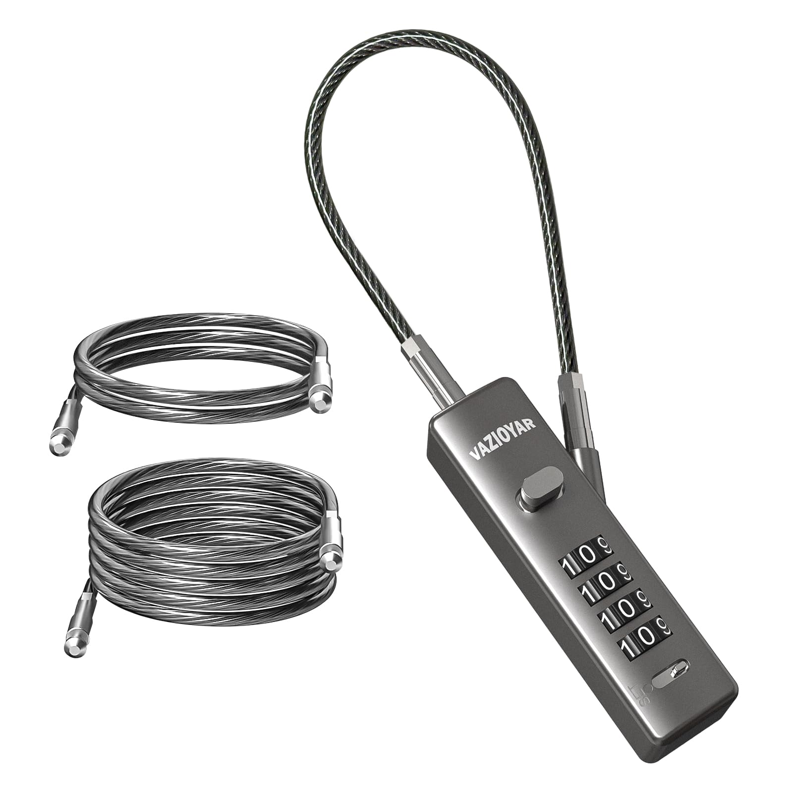 Vazioyar Candados de cable con combinación, cerradura de bicicleta ...