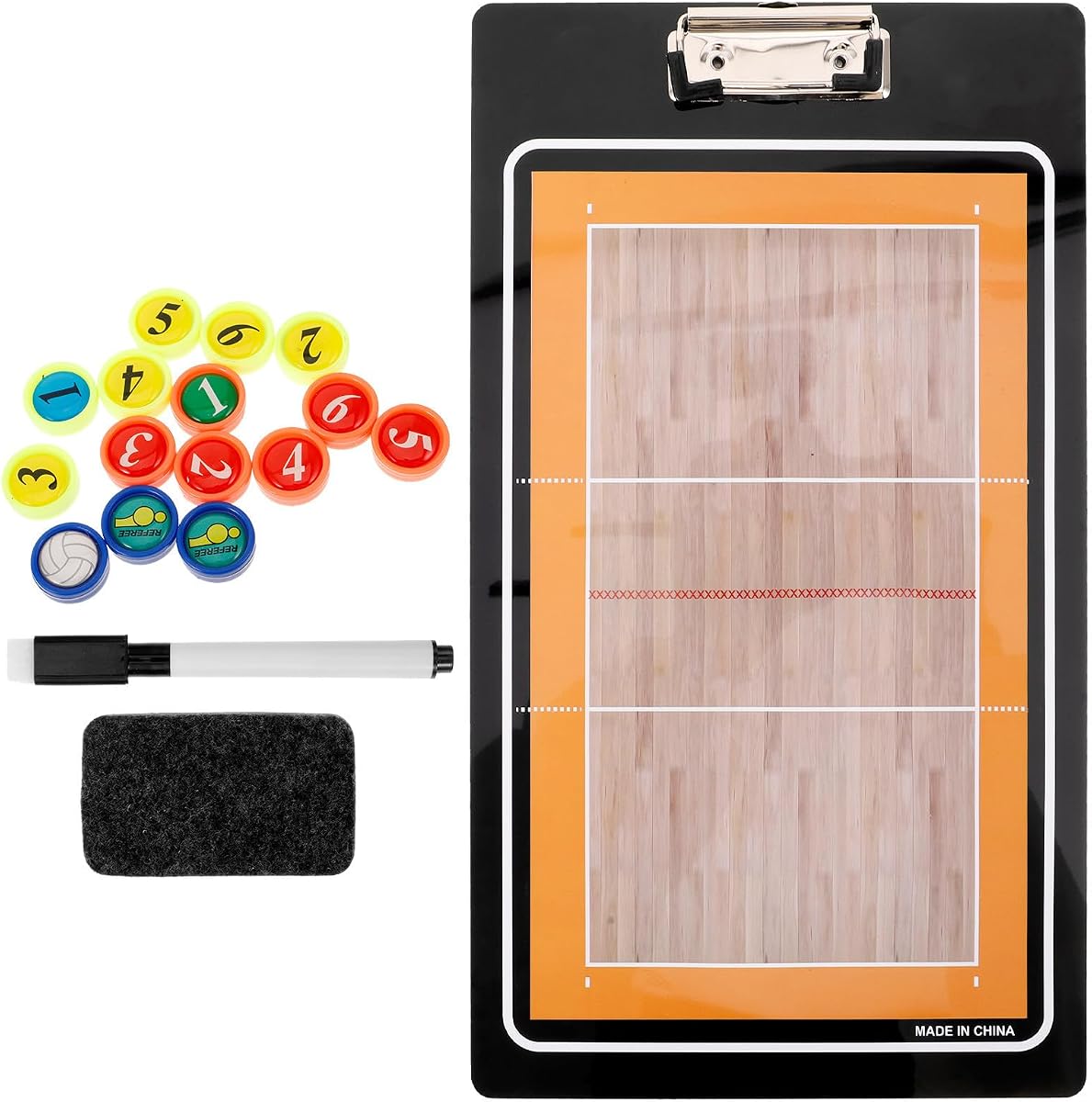 Portable PVC Volleyball Coaching Board Magnetic Clipboard for Training and Teaching Guidance, Lightweight Volleyball Training Board for Discuss and Communicate During Matches