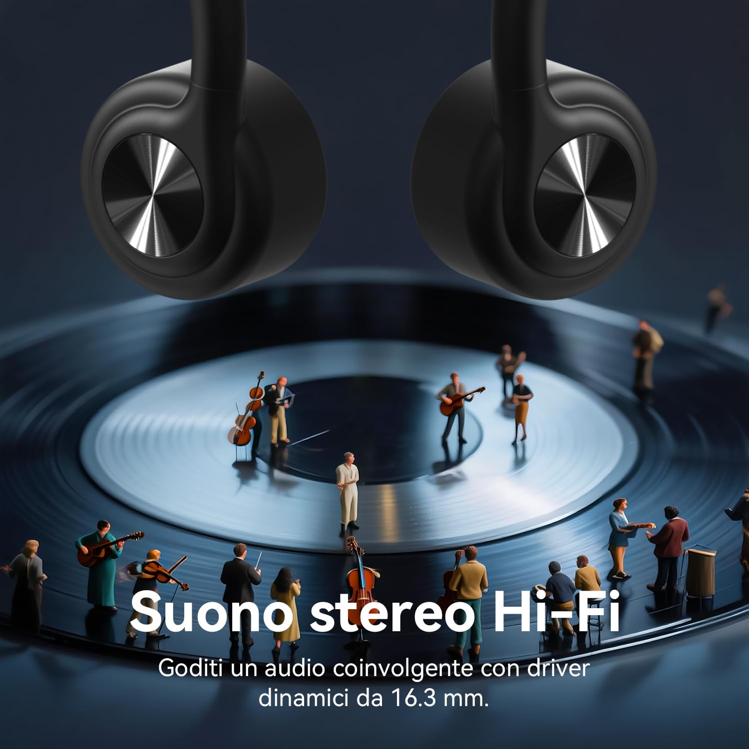Cuffie a Conduzione Ossea IP68, Bluetooth 5.4 con Lettore MP3 32 GB, Open Ear, per Nuoto, Corsa e Sport all'Aperto
