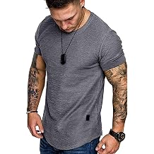 Men's T-Shirts Casual Crew Neck Cotton T-Shirts Muscle Fit T-Shirt Tops