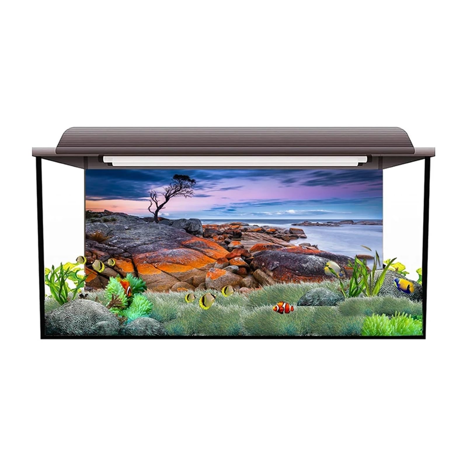 Fondo De Pecera Póster Adhesivo for Fondo de Acuario, decoración pecera, Papel Tapiz Autoadhesivo(41x 122cm)