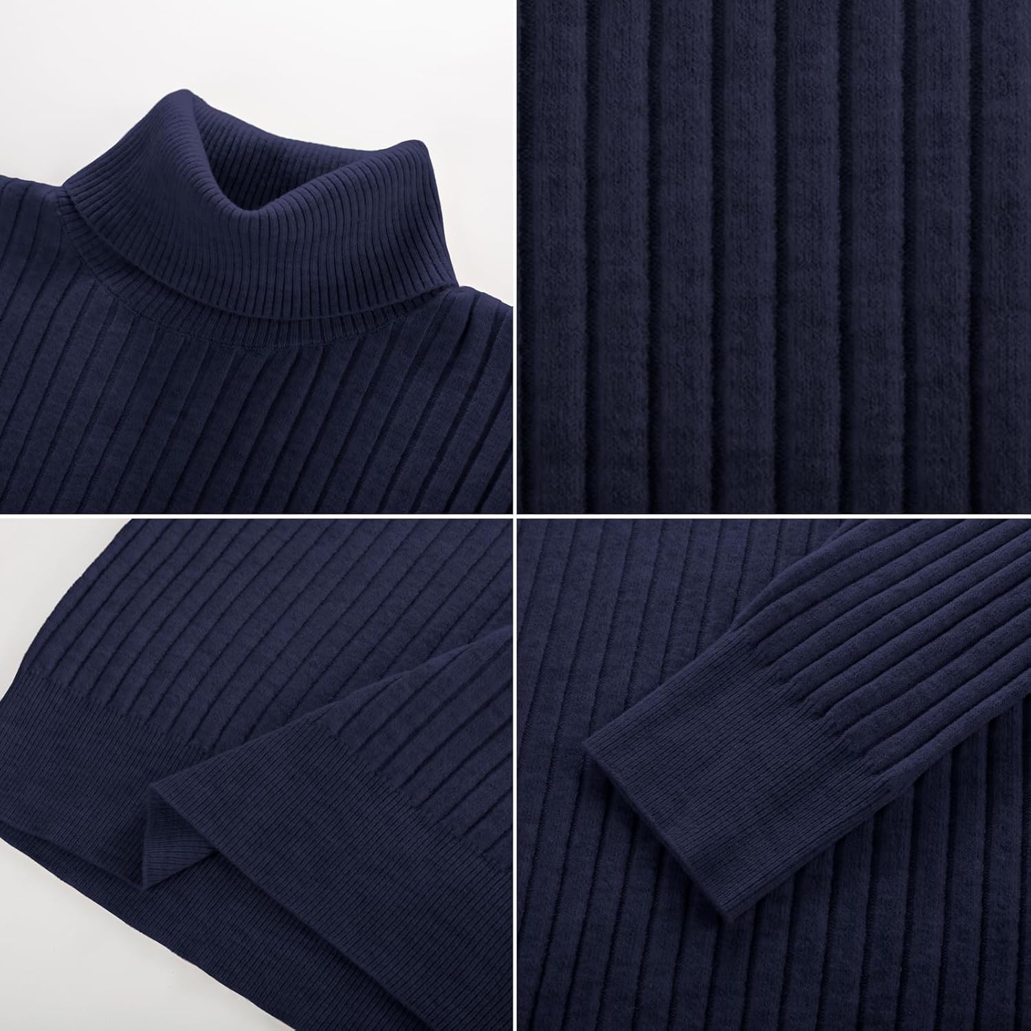 PJ PAUL JONES Men's Slim Fit Turtleneck Sweater Casual Ribbed Knitted Pullover Sweaters - Image 4