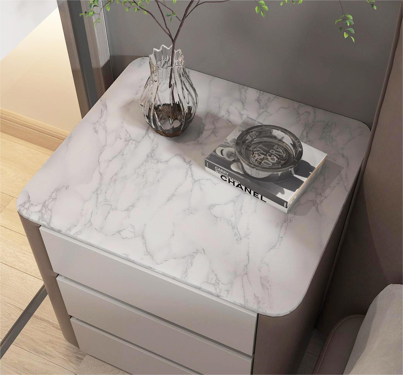 15.8"x118" White Marble Wallpaper, Self Adhesive Contact Paper for Countertop Kitchen Cabinets Bathroom and Furniture Refurbishment, Peel and Stick Waterproof Vinyl Roll Easily Removable