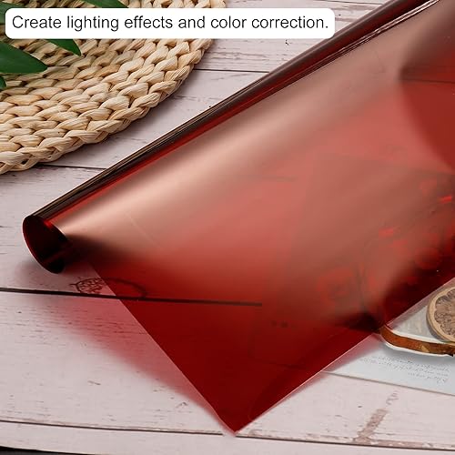 Miniatura 4 de MECCANIXITY Filtro de gel de iluminación de 15.7 x 19.7 pulgadas, hoja de corrección de color azul 82B para estudio fotográfico, luz de cabeza roja,