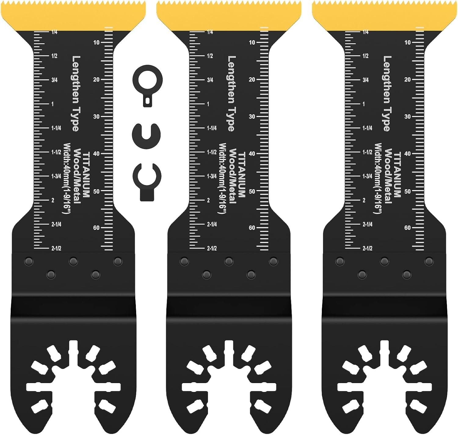 3 hojas de sierra oscilante de titanio, cuchillas multiherramienta oscilantes de titanio extra largas para cortar material duro, clavos de metal de