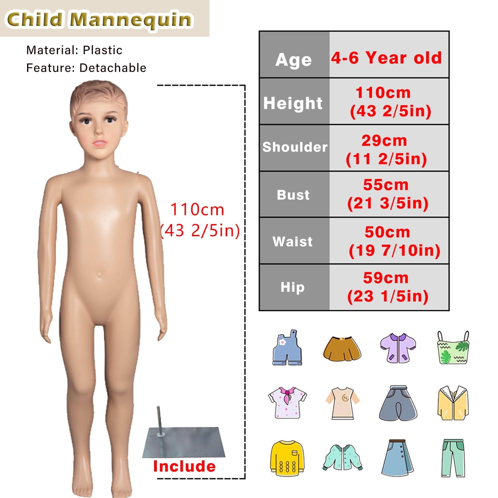 Amazon.co.jp: 子供マネキン トルソー マネキン 2パック マネキン