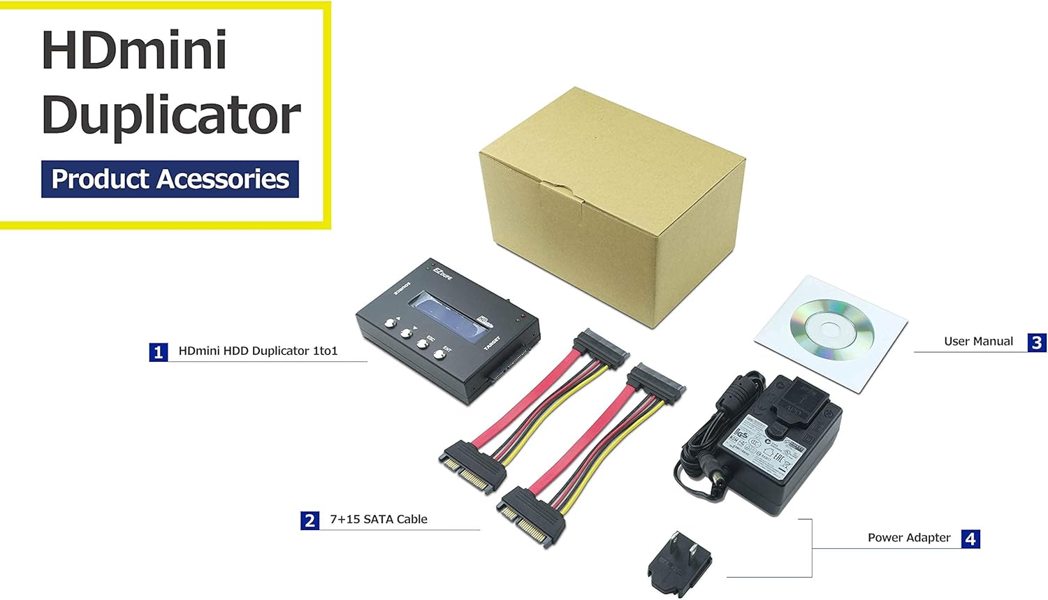 New Arrivals Acumen Disc EZ Dupe 1 to 1 SATA 3.5 & 2.5 Hard Drive Duplicator - Compact Single HDD Clone & SSD Storage Card Copier (up to 150 MB/s) & Data Eraser (DOD Compliant)