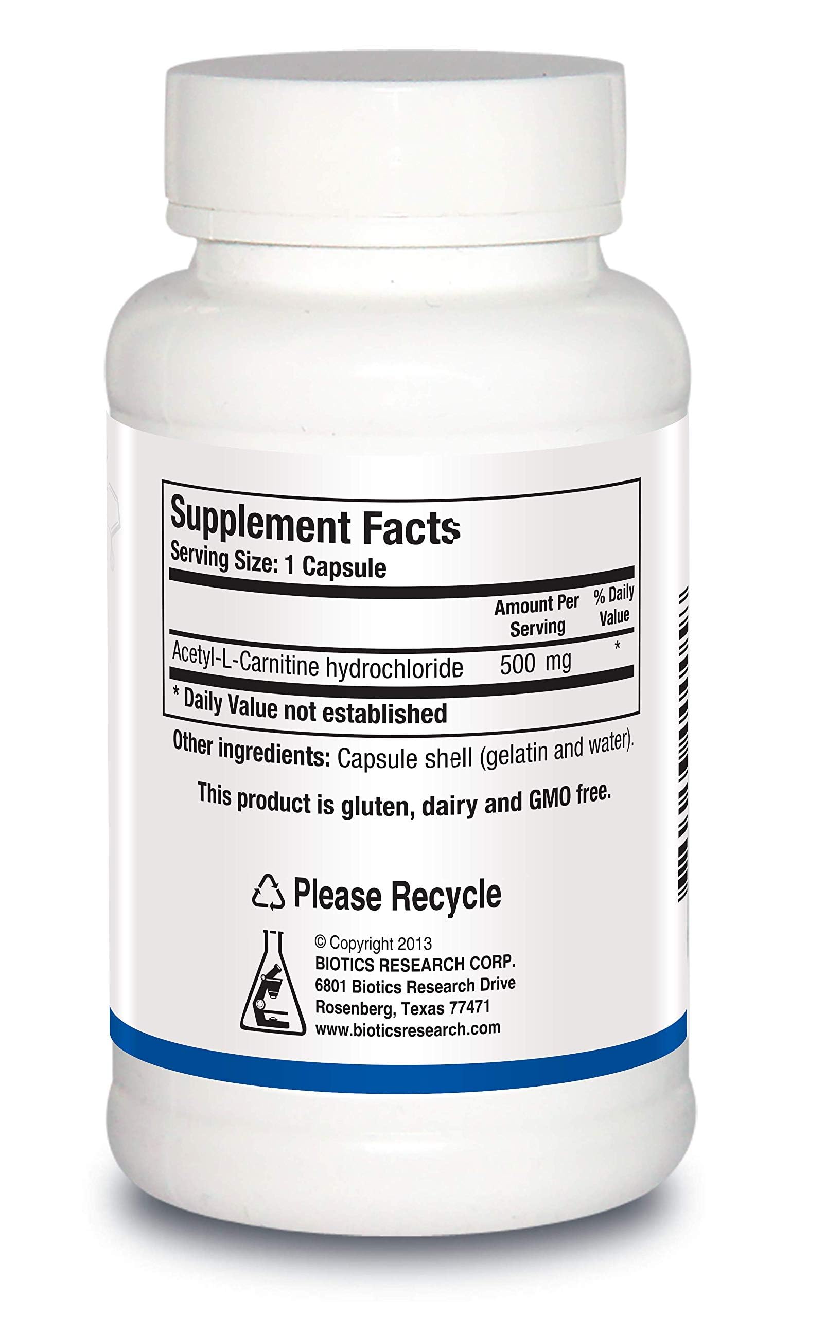 BIOTICS RESEARCH Acetyl L Carnitine 500mg Supplement Athletic Strength 90c — Amazon image 2
