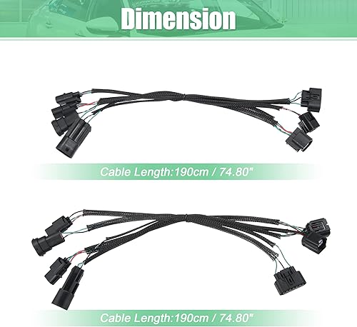 Miniatura 3 de X AUTOHAUX 2 adaptadores de cables de faros delanteros para Honda Accord 2016 2017 sedán halógeno a LED Touring 33100t2aa31 33150t2aa31 33100t2aa32