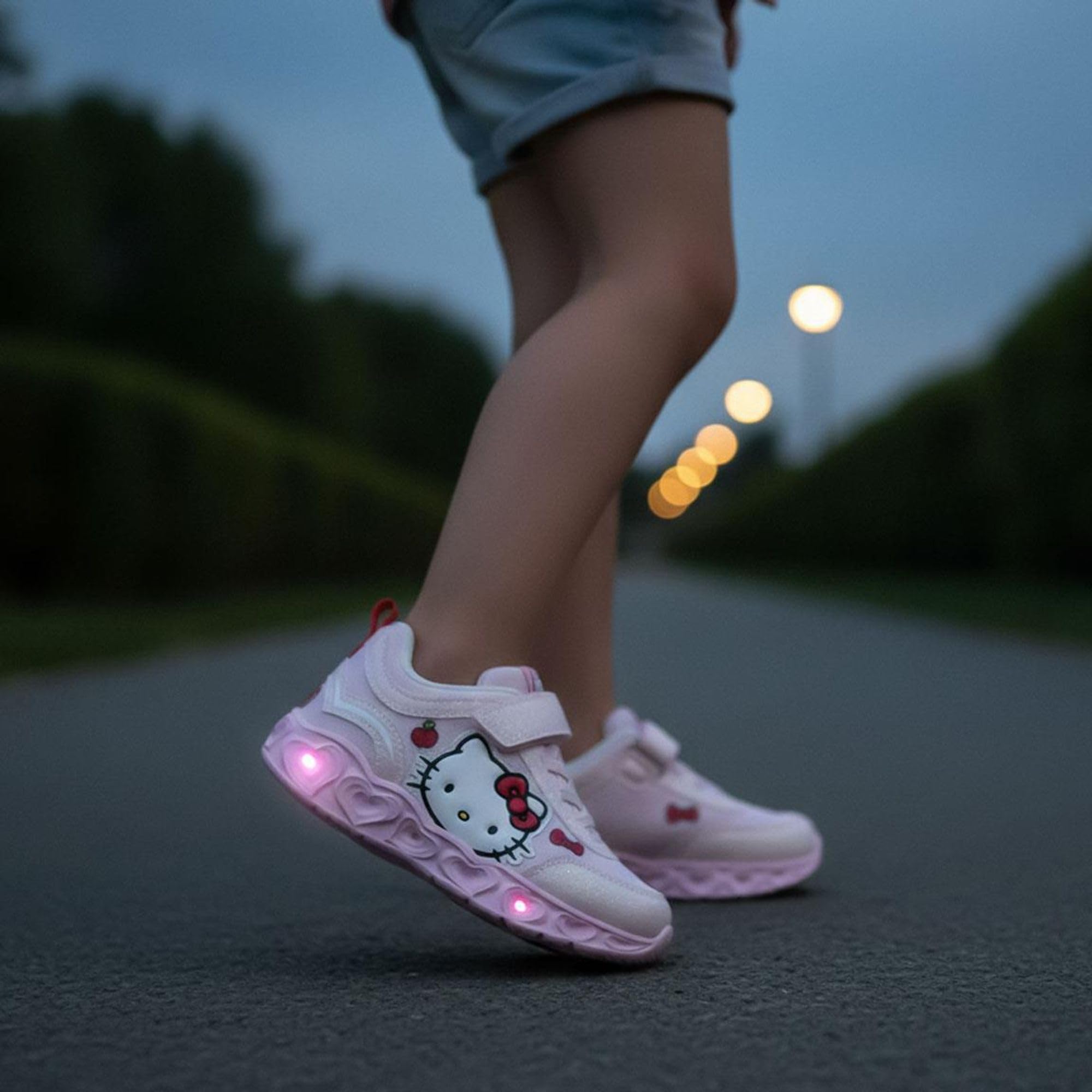 CERDÁ Life'S Little Moments | Deportivas para Niñas Hello Kitty con Luces LED y Suela Ligera EVA, Depotivas Hello Kitty Máxima Comodidad