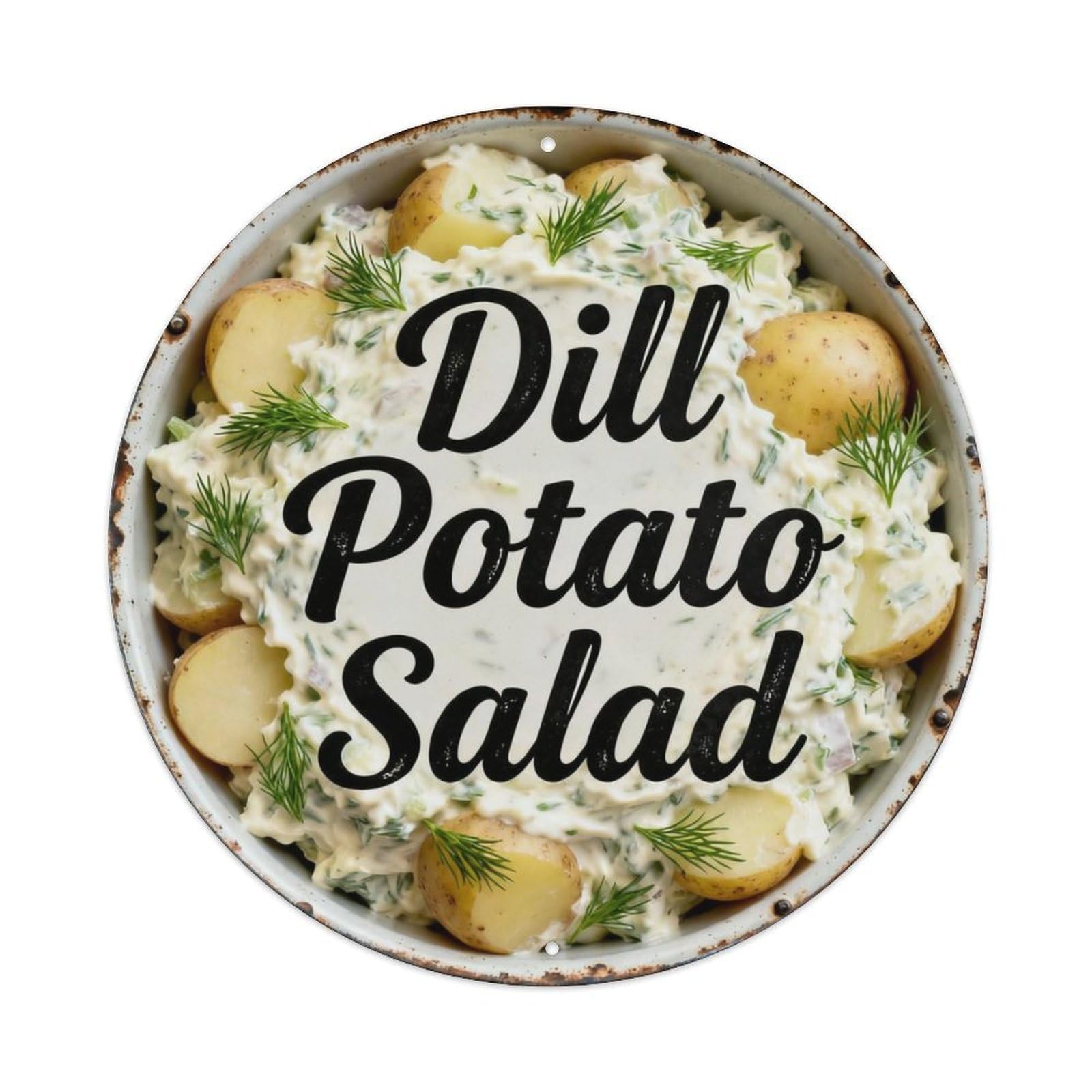 Dill Potato Salad Metal Tin Sign Plaque