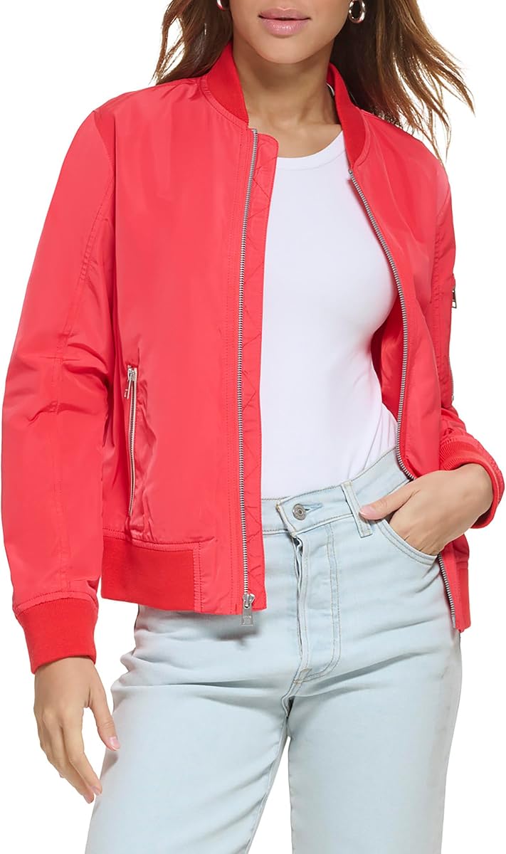 Levi's Melanie Newport Bomber Jacket, Citr Red, XL
