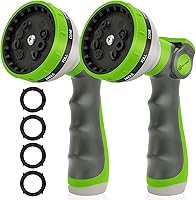 Vista 15 de AUTOMAN Boquilla de manguera de jardín - 10 patrones de pulverización ajustables, control de flujo con pulgar, boquilla de rociado de manguera