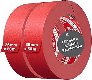 Kip Tape 3301 Ultra Sharp Abklebeband im Doppelpack – Professionelles Malerkreppband – ultra scharfe Kanten beim Streichen & Lackieren, 36mm x 50m