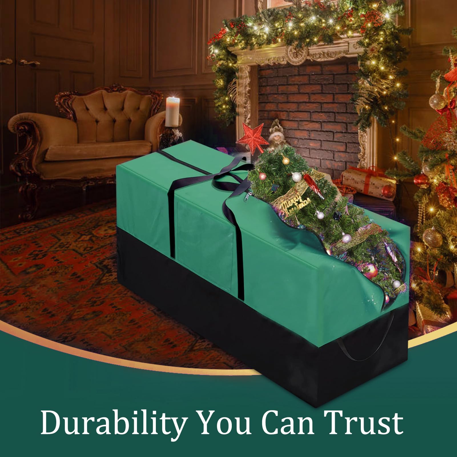 Toyvian Borsa Porta Albero Di Natale Sacco Resistente In PE - Foto 9