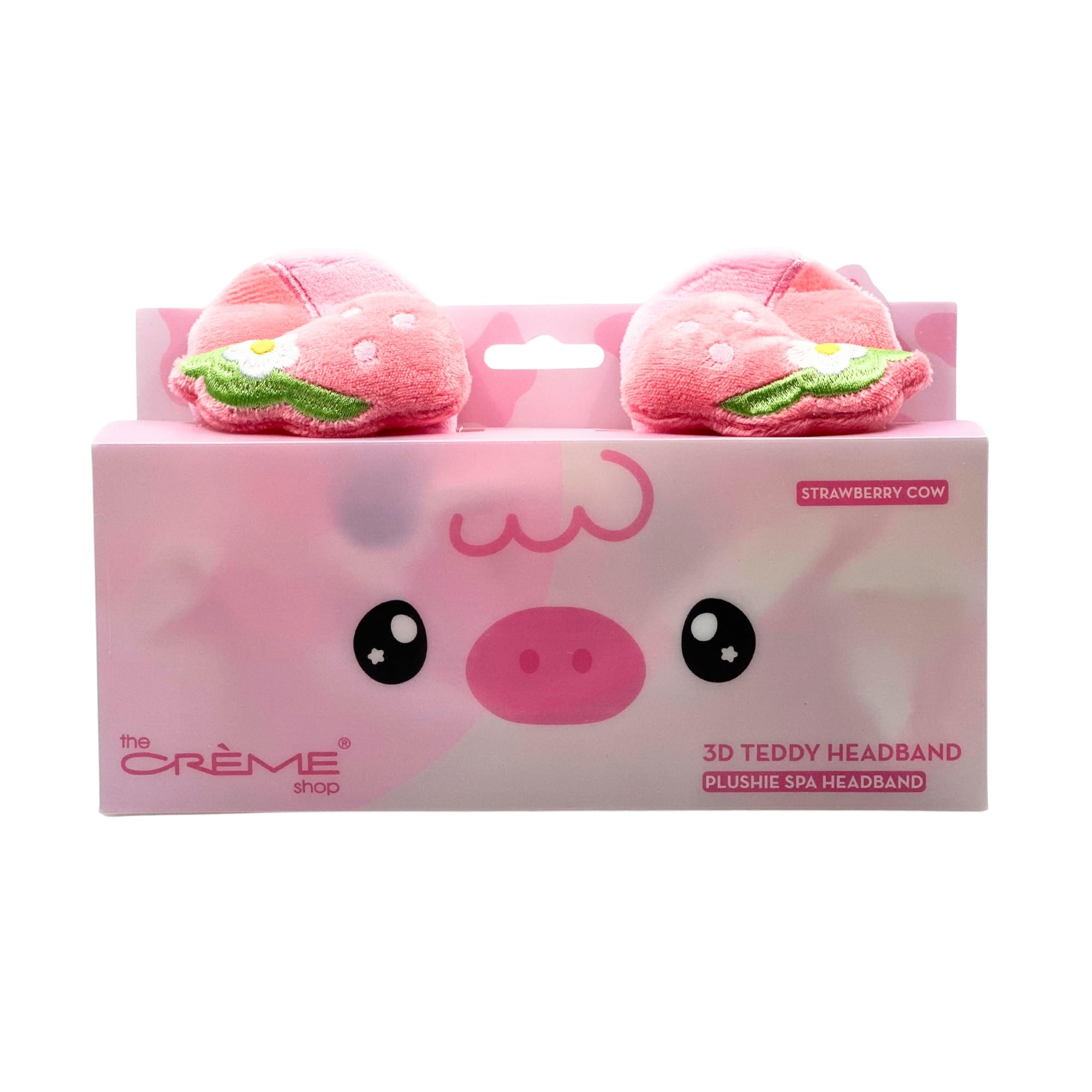 The Crème Shop Teddy Headband - Spa Headband for Skincare, Face Masks, Washing Face, Makeup and Bathing - Soft, Gentle Material for All Skin Types (