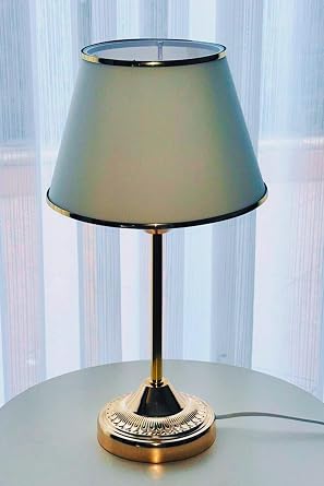 Bohhem Royal Gold Metal Ayaklı Abajur Krem Altın Şeritli Kumaş Başlık Yatak Odası Abajur Salon Masa Lambası Pudra [Enerji Sınıfı A]