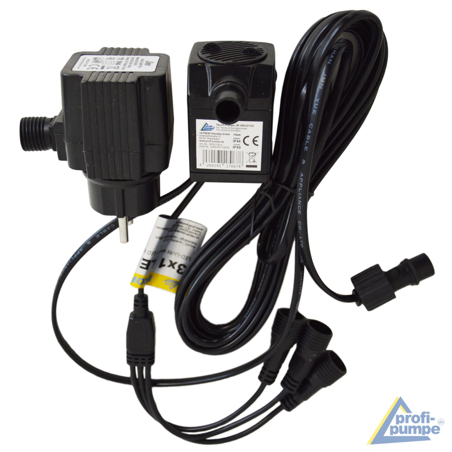 Gartenbrunnen Brunnen Zierbrunnen Zimmerbrunnen Brunnen mit LED-Licht 230V Wasserfall Wasserspiel für Garten, Gartenteich, Terrasse, Teich (012)