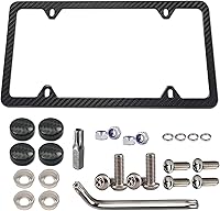 Vista 9 de BGGTMO Marco de Matrícula de Fibra de Carbono - Superposiciones de Fibra de Carbono 100% Real sobre Marcos de Matrícula de Acero Inoxidable