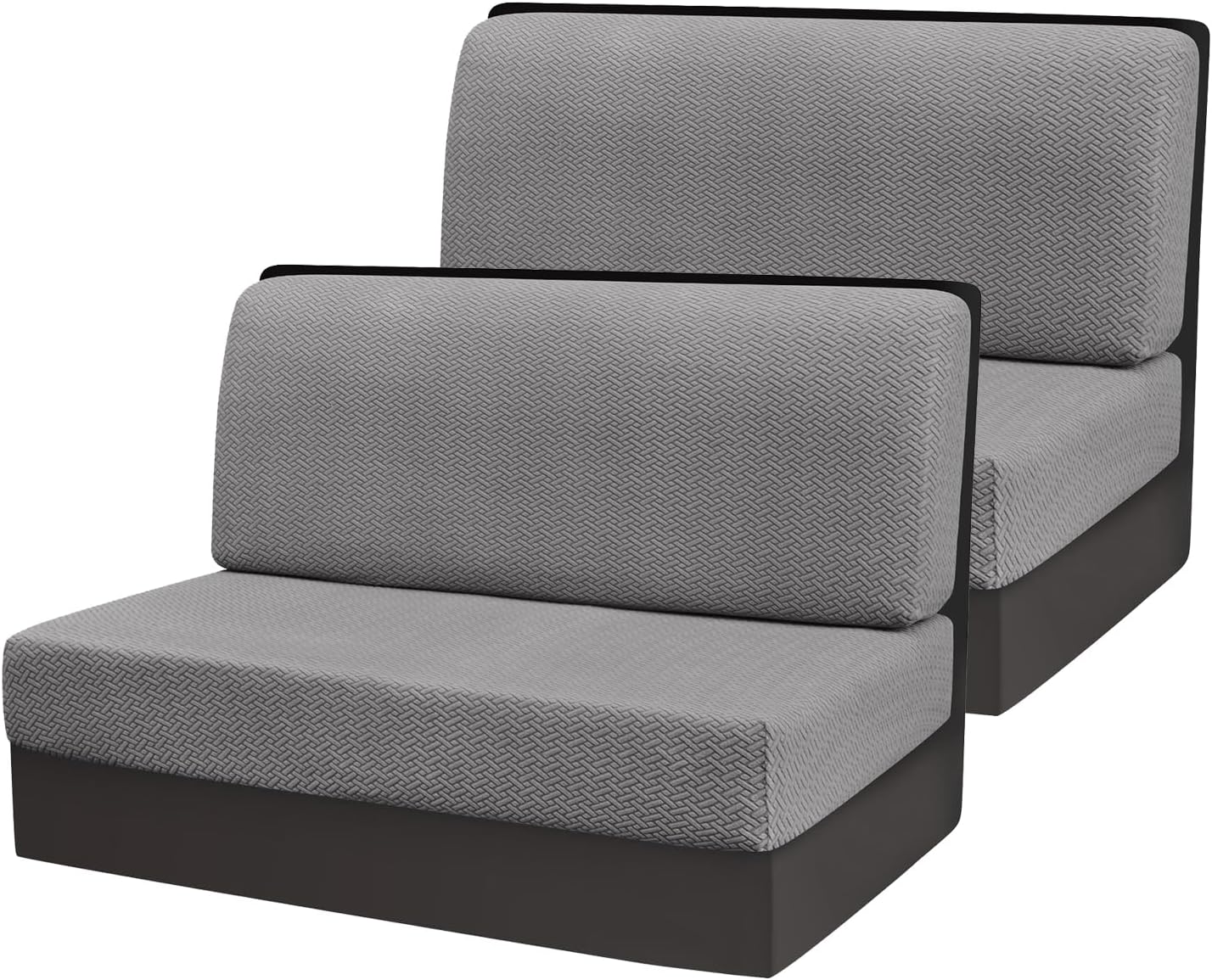 RV Dinette Cushion Covers, Stretch Camper Dinette Cushion Covers, Washable Loveseat Sofa Furniture Protector for RV Camper Car Bench,Gray