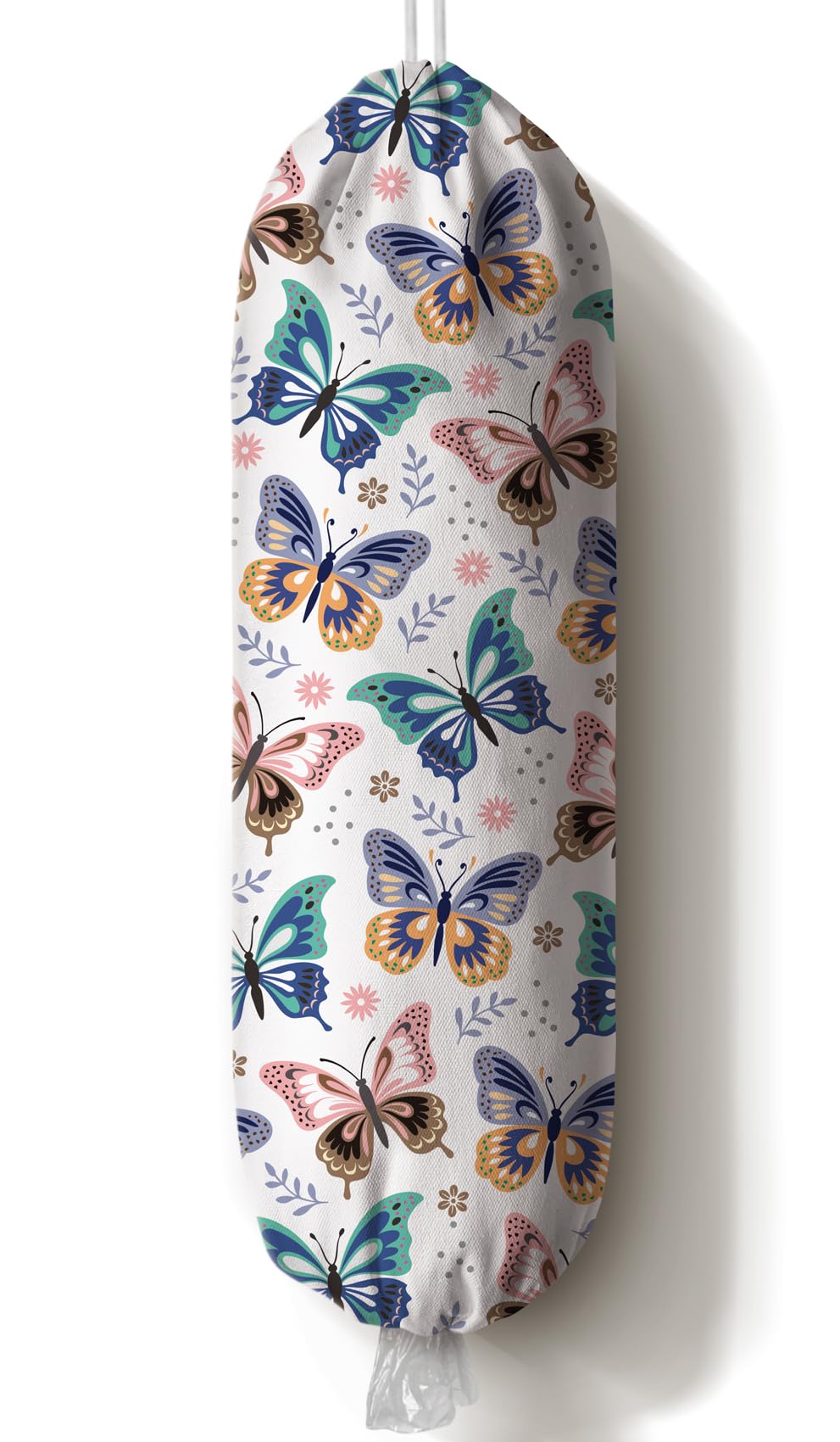 Moanlor Art Butterfly Grocery Bag Storage,Plastic Bag Holder Organizer Storage for Plastic Bags Groceries Store 23" x 9"