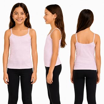 dELiA*s Girls Cotton Cami Tank Top Camisole Undershirts 5 Pack (Size 2T-14)