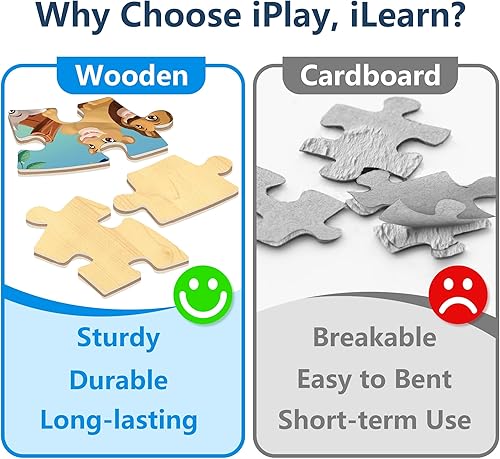 Miniatura 3 de iPlay, iLearn Rompecabezas de madera de Noah's-Ark para niños pequeños, rompecabezas de suelo para niños de 3 a 5 años, 4 a 8 años, rompecabezas