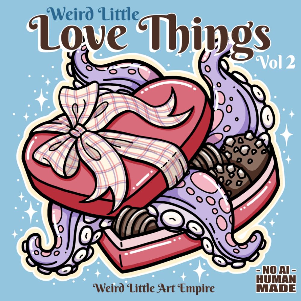 Weird Little Love Things, Vol 2: A Love Inspired Coloring Book for Adults Featuring Cute, Nostalgic, Bold-Line Tattoo Art