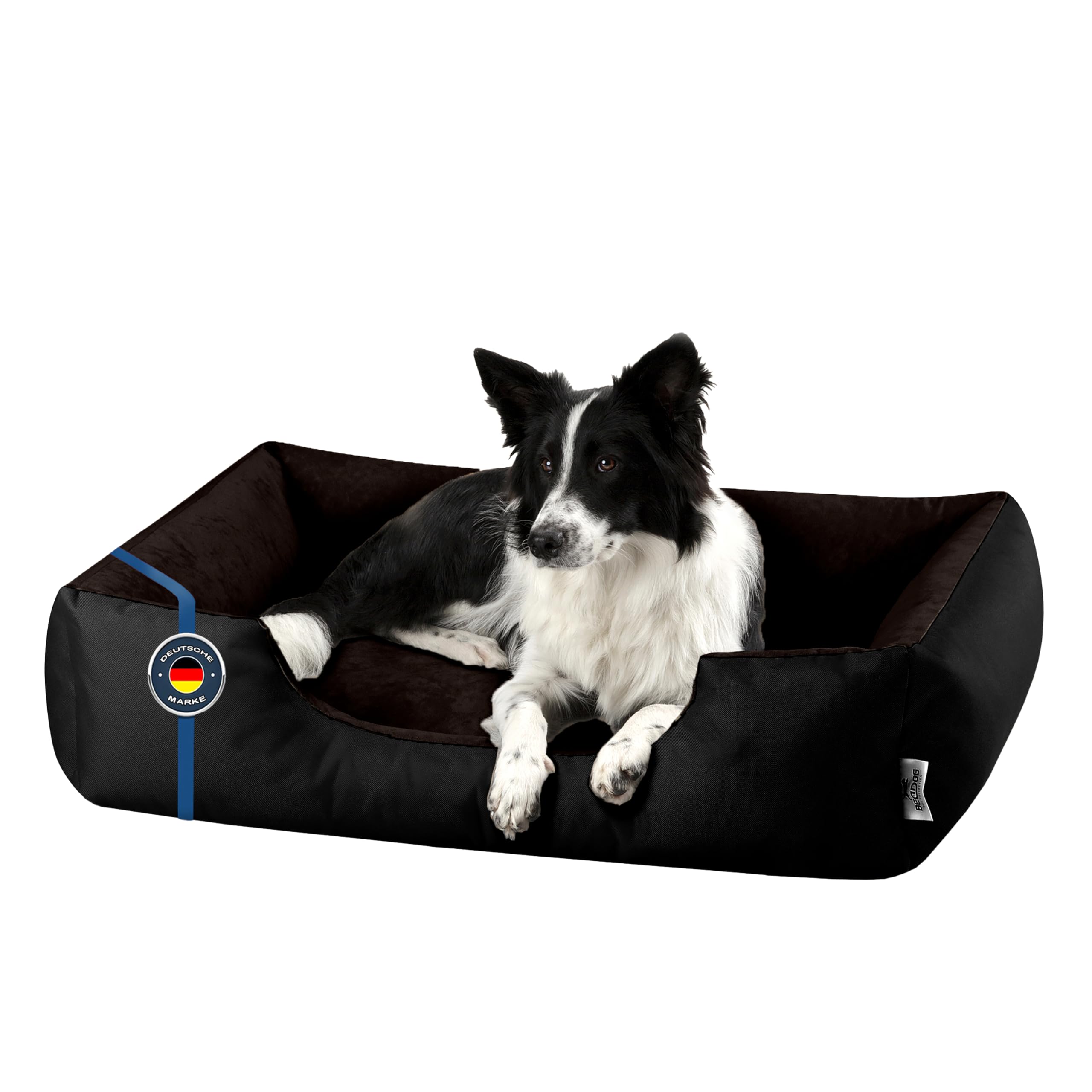 BedDog® Lupi Letto per Cane/Gatto Cuccia S Fino a XXXL, 24 Colori a Scelta, Cuscino per Cane, Divano per Cane, Cestino per Cane, Nero/Marrone L