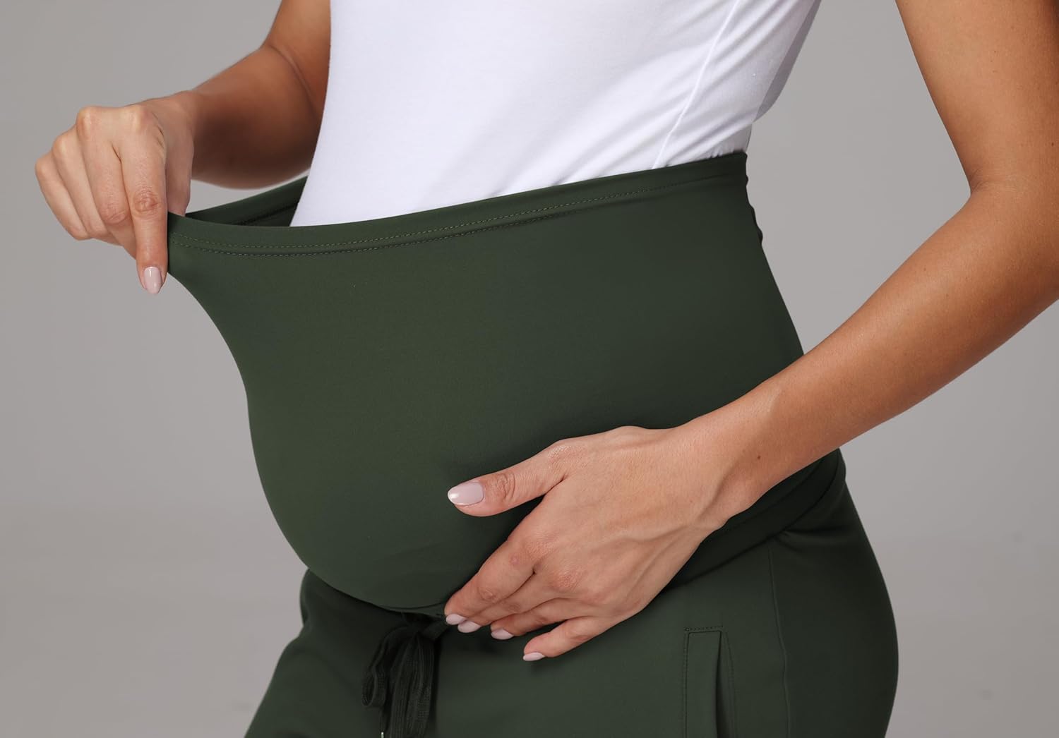 V VOCNI Maternity Joggers Pants Sweatpants Drawstring Pockets Pregnancy Pants Running Lounge Workout Jogging - Image 3