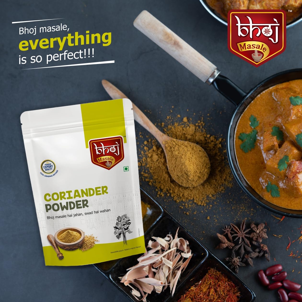 Bhoj Masale Coriander Powder 200GM | Dhaniya Powder | Fresh Indian Whole Spices For Cooking (Powder) - Image 5 thumbnail