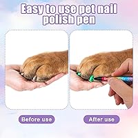 Vista 3 de Bolígrafos de esmalte de uñas para perros, secado rápido, 12 colores seguros para perros, juego de esmaltes de uñas acrílicas, marcadores de pintura
