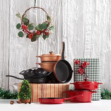 Schäfer Pro Cast Mini Cast Iron Cookware Set 5 Piece-Rosegold