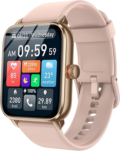 Smart Watches for Men Women with Alexa Built-in, Bluetooth Call, 1.85" HD Touchs