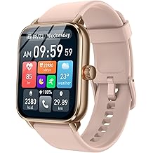 Smart Watches for Men Women with Alexa Built-in, Bluetooth Call, 1.85" HD Touchscreen, 120+ Sport Modes, IP68 Waterproof, 7-Day Battery, 24/7 Heart Rate & Sleep Monitor for Android iPhone (Pink)