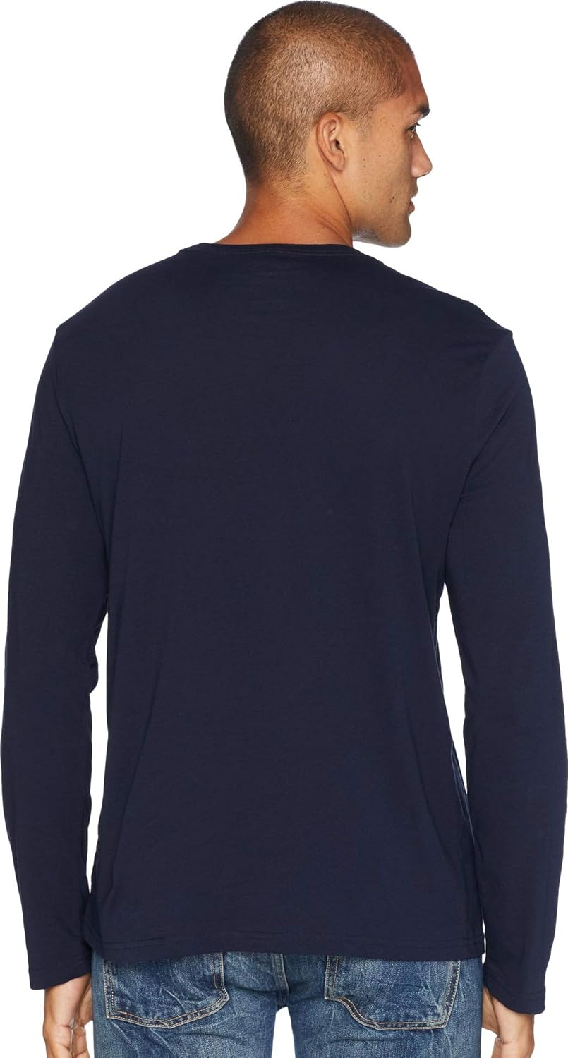Nautica Men's Long Sleeve Crew Neck T-Shirt Shirt, Navy, Medium - Image 3