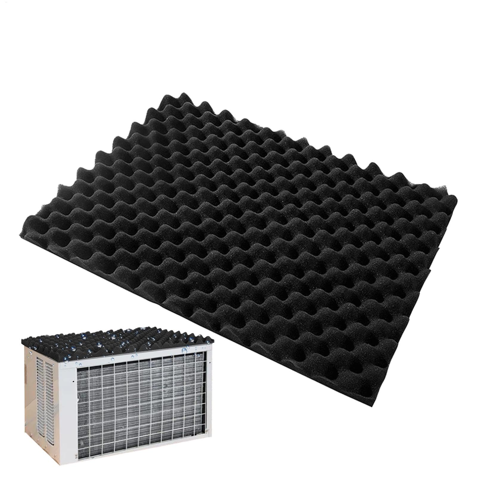 Coussin anti-goutte pour climatiseur – Coussin en mousse amovible avec dos magnétique puissant, coussinet supérieur de protection pour climatiseur, réducteur de bruit pour unités de climatisation de