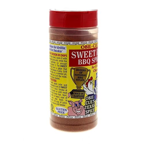 Miniatura 8 de Obie-Cue's Sweet Rub BBQ Spice para pollo, chuletas y costillas (12 onzas)