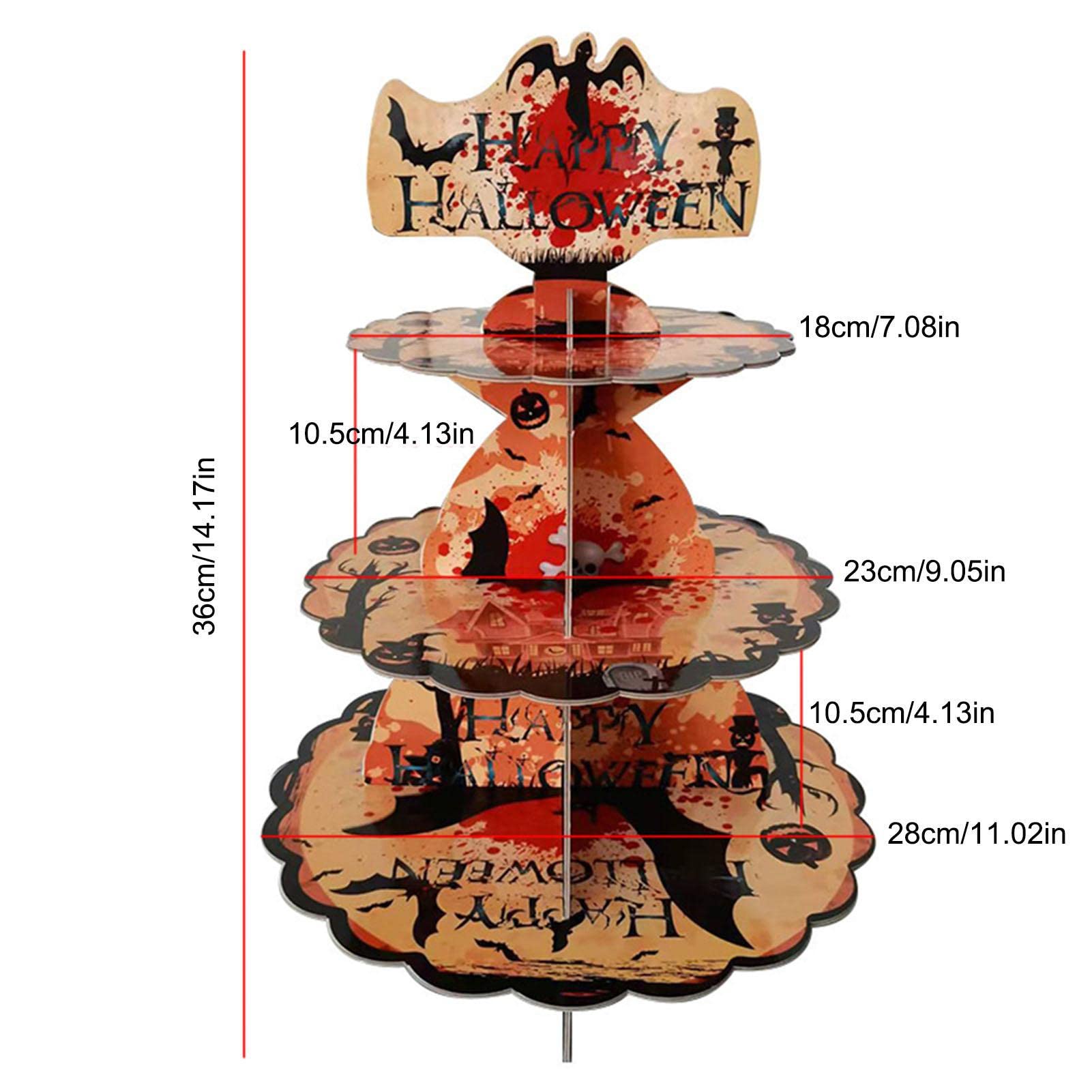 Espositore per Torta di Halloween Supporto per Torta a 3 Livelli