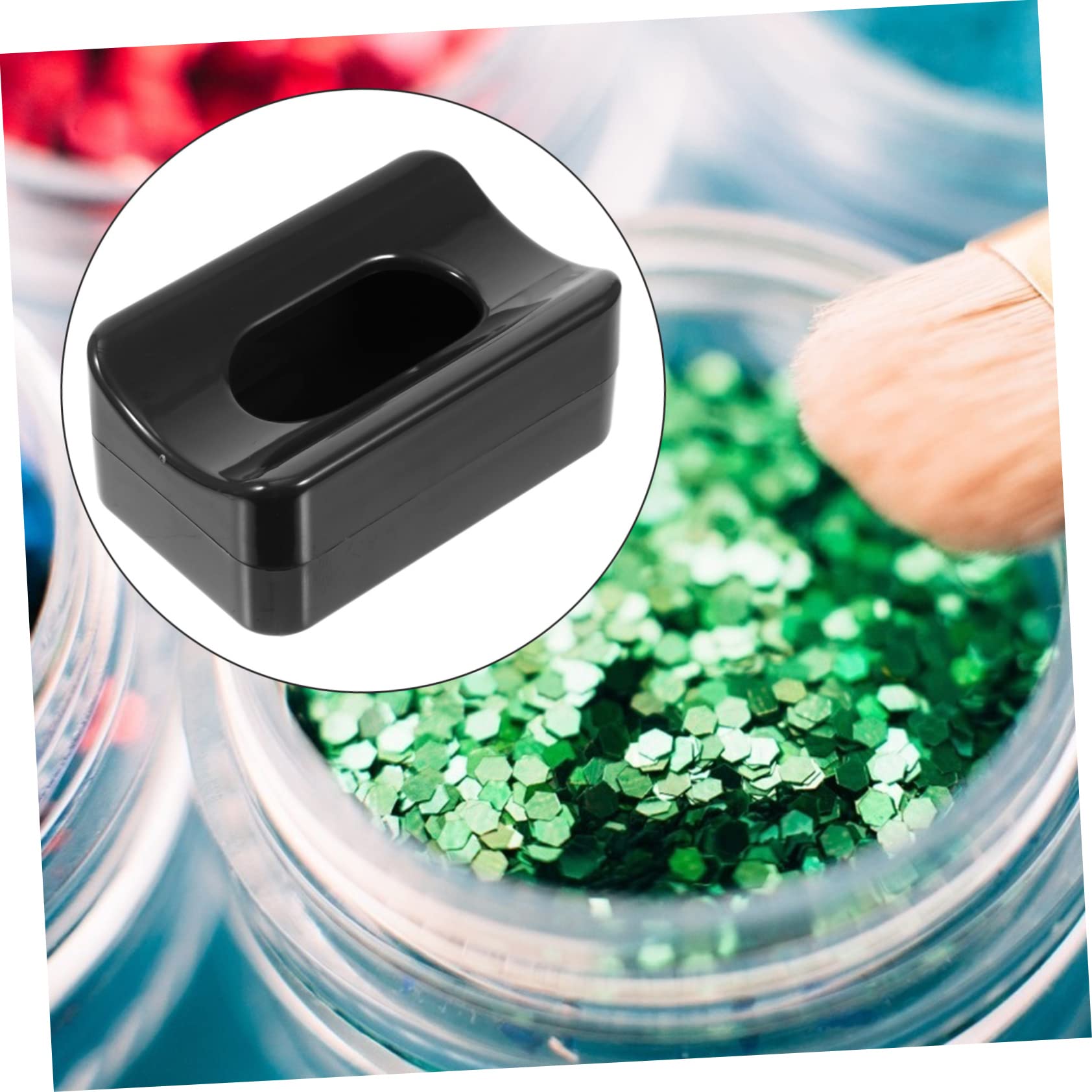 OHPHCALL Plastic Nail Glitter Storage Container Portable Easy to Carry for Nail Art Supplies