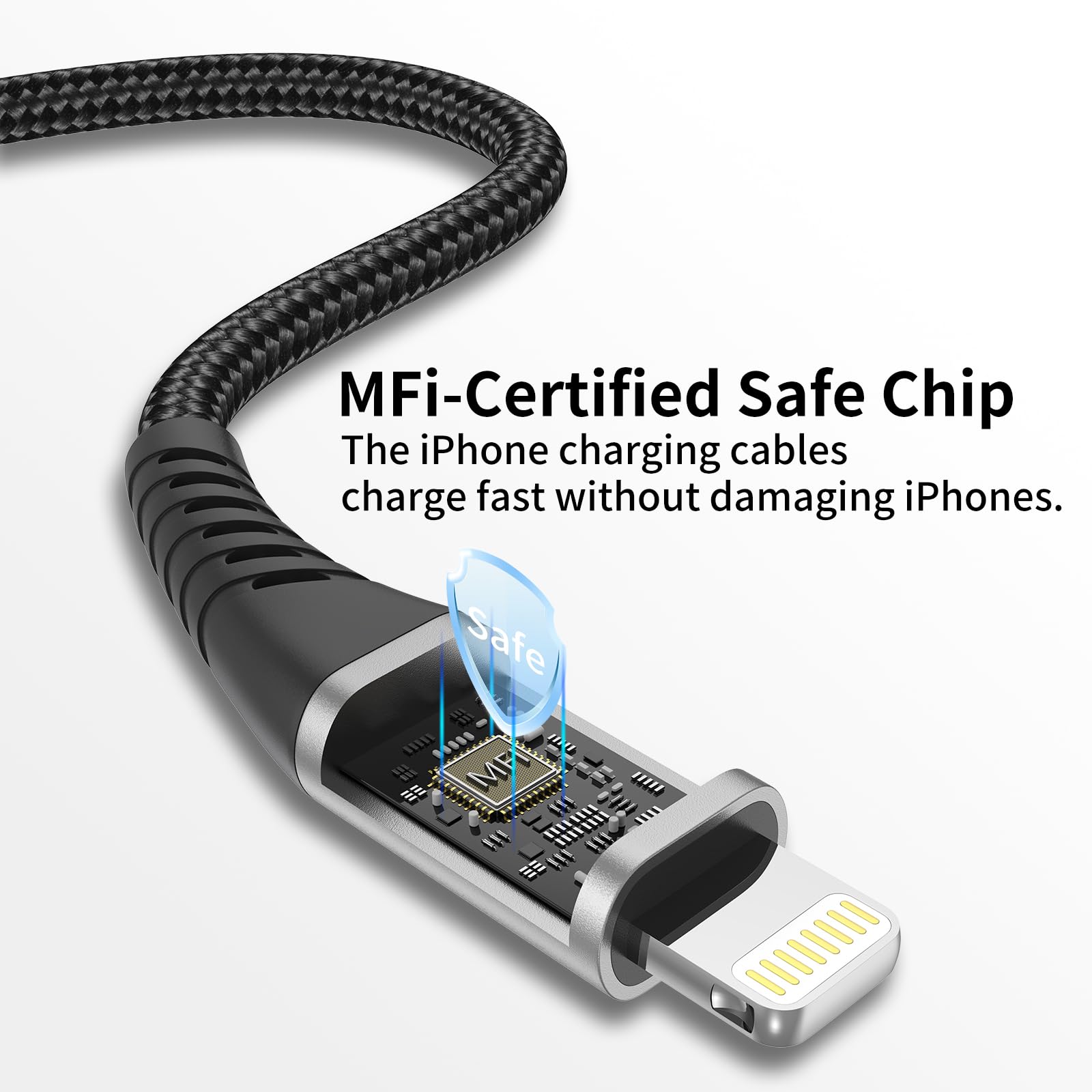 Confezione da 3 cavi USB C a Lightning da 0,6 m, cavo di ricarica USB C per iPhone, certificato MFi, cavo Lightning per iPhone PD da 0,6 m, ricarica rapida per iPhone 14, 13, 12, 11, Pro Max, Xs Plus