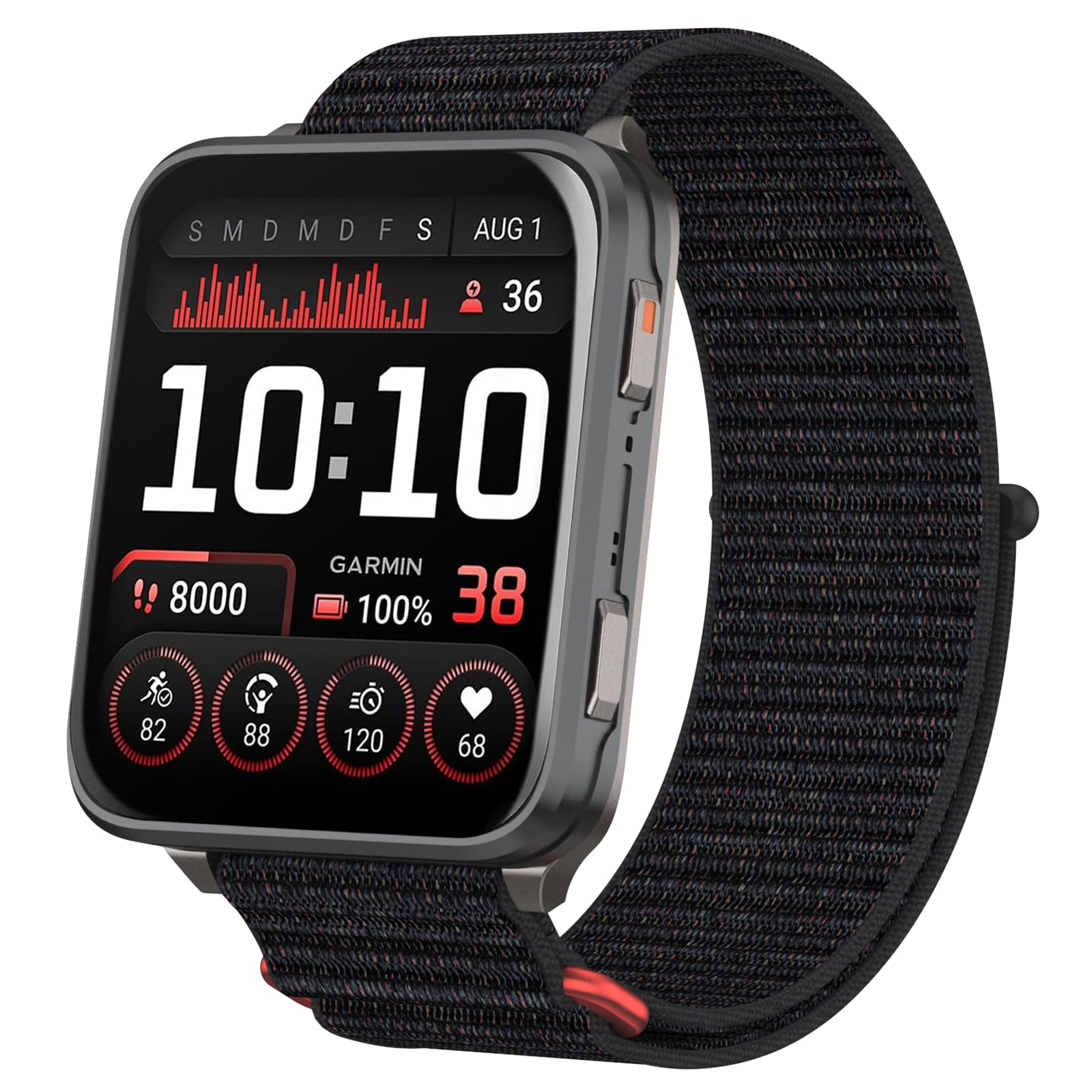 Nylonowy pasek 24 mm kompatybilny z bransoletką Garmin Venu X1 Sport dla mężczyzn i kobiet
