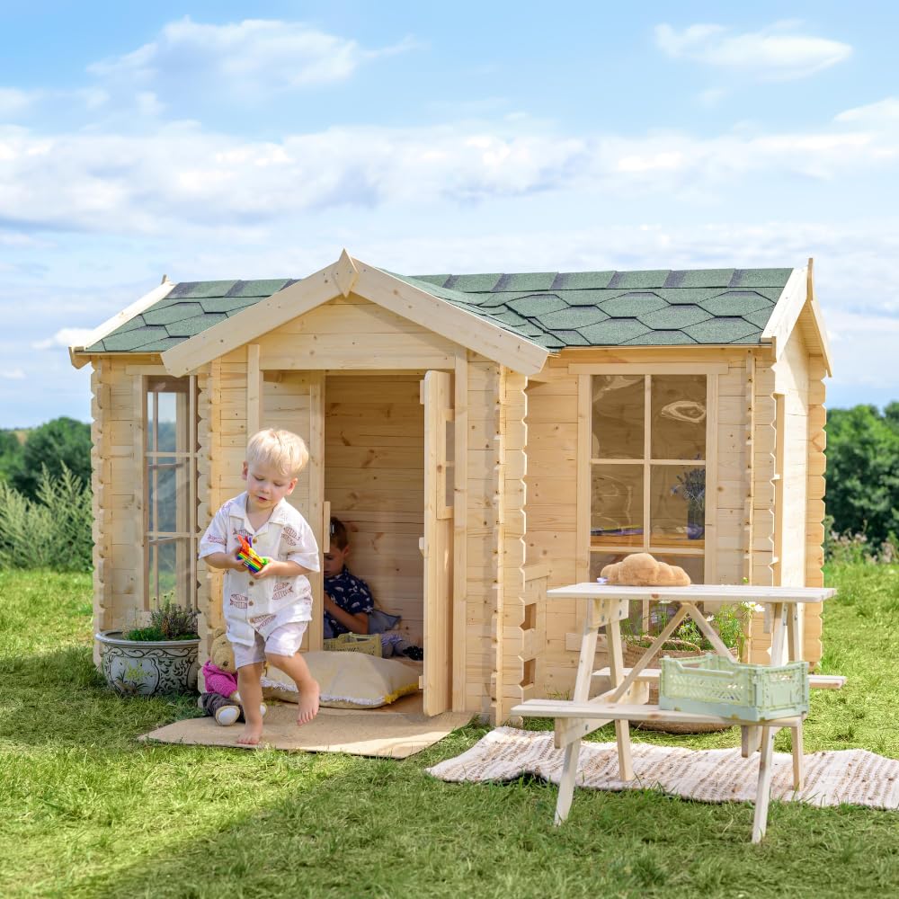 Casetta legno per bambini Timbela M520 L241xL187xA151cm 2,63m2