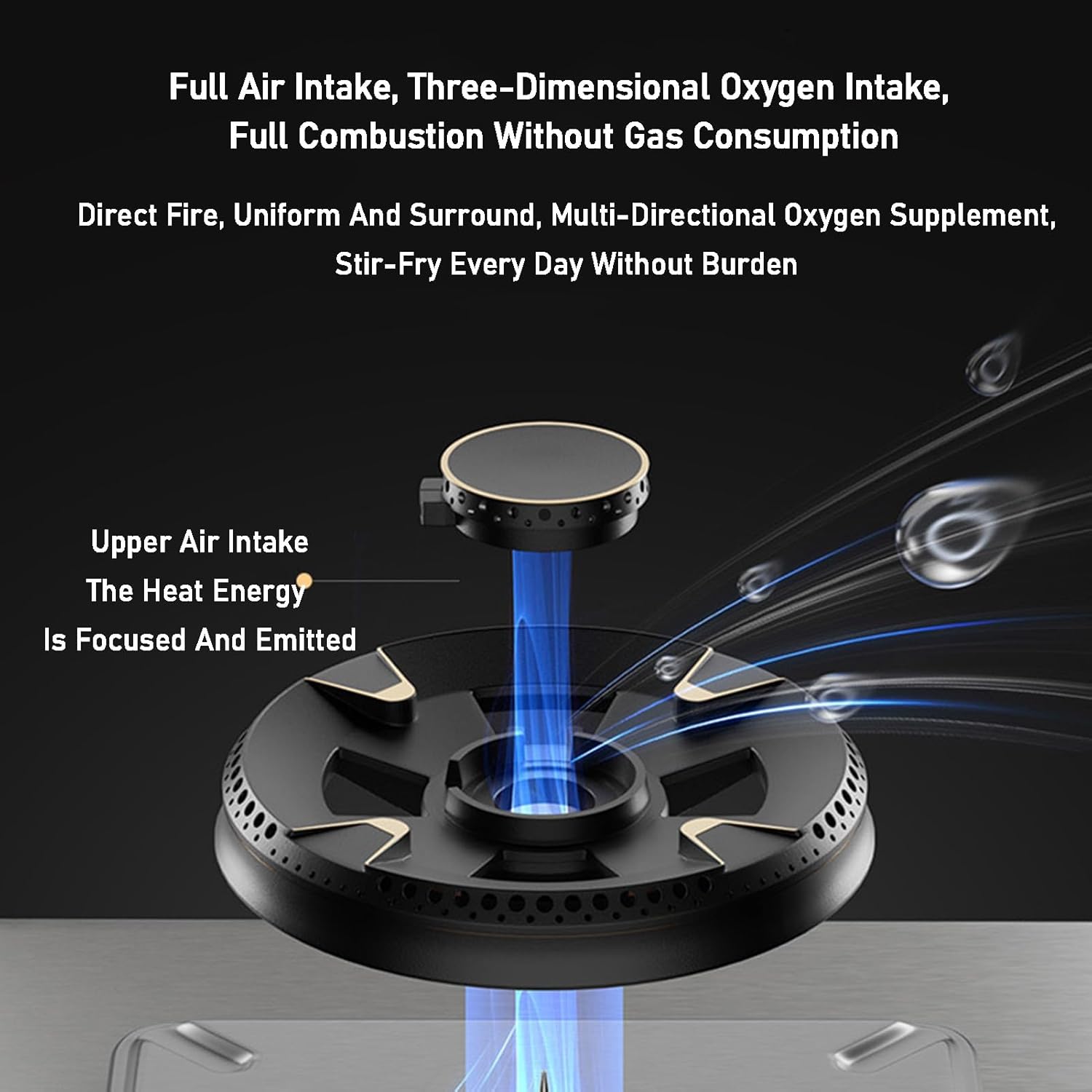 Double-burner Gas Stove,with Energy-saving Timer All-copper Stove,5.2 KW High Power,Portable Camping Outdoor Kitchen(NG)