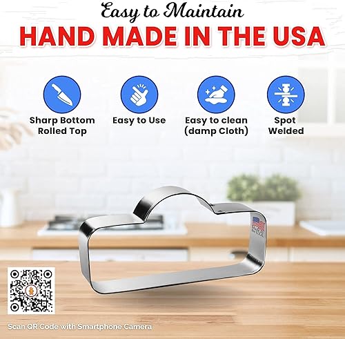 Miniatura 5 de Cortador de galletas de placa de calle de 4.5 pulgadas, fabricado en los Estados Unidos, cortador de galletas Foose de acero estañado, molde para