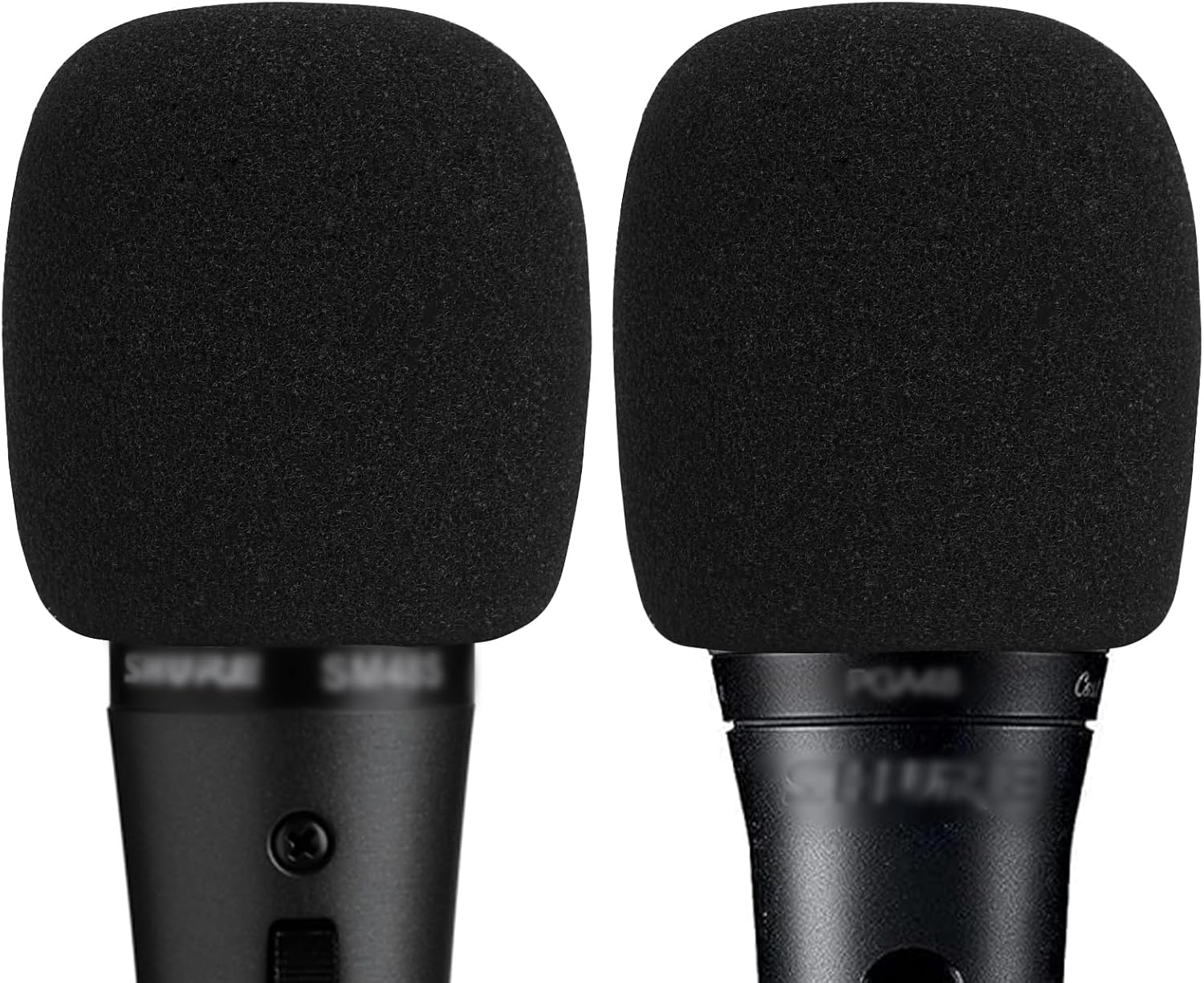 Musiin Microphone Foam Windscreen Compatible with SM48, SM86(Black 2 Pack)